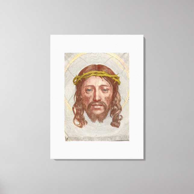 Toile Claude Mellan’s Face of Christ 1649 engraving  (Recto)