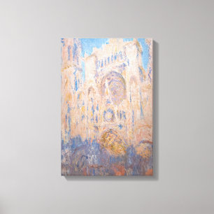 Toile Claude Monet - Cathédrale de Rouen au coucher du s