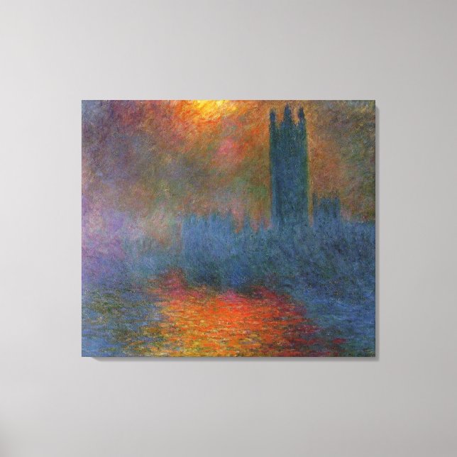 Toile Claude Monet - Chambres du Parlement (Recto)