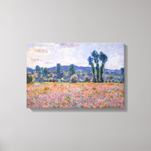 Toile Claude Monet - Champ de coquelicots 1890 (Giverny)