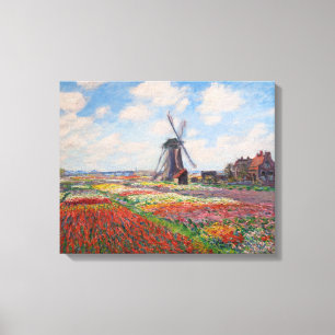 Toile Claude Monet - Champ de tulipes en Hollande