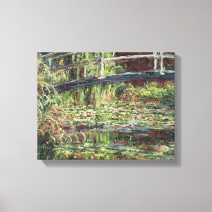 Toile Claude Monet - de Wate harmonie rose d'étang rlil