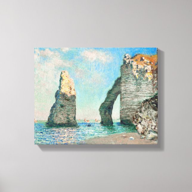 Toile Claude Monet - Falaises Étretat (Recto)