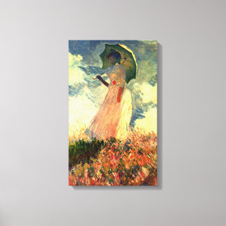 Toile Claude Monet - Femme avec parasol