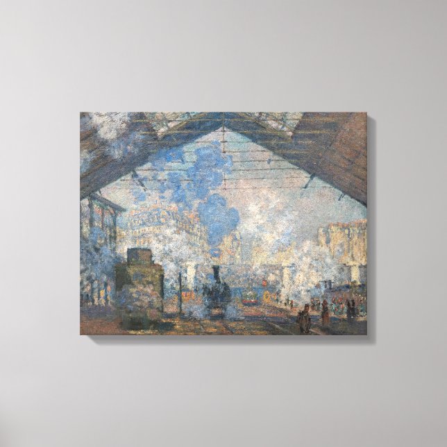Toile Claude Monet - Gare Saint-Lazare Vue extérieure (Recto)