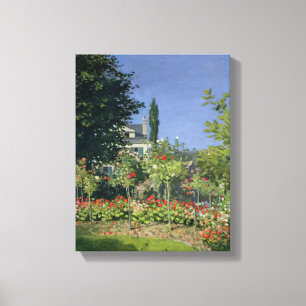 Toile Claude Monet Jardin fleuri à Sainte-Adresse