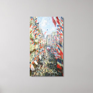 Toile Claude Monet la rue Montorgueil, Paris