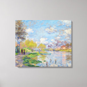 Toile Claude Monet - Le printemps au bord de la Seine