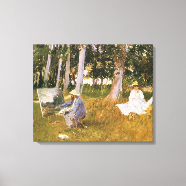 Toile Claude Monet Painting, Edge of a Wood par Sargent (Recto)