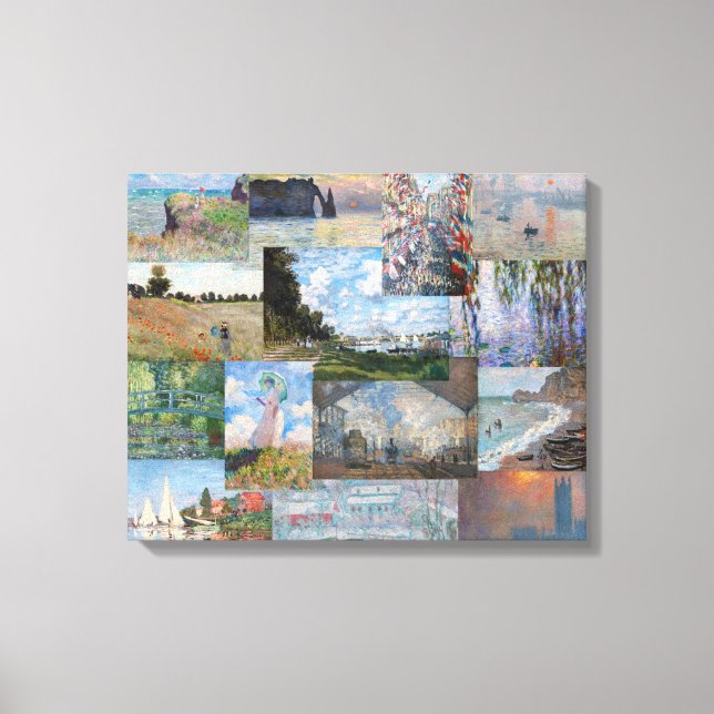 Toile Claude Monet - Patchwork de chefs-d'œuvre (Recto)