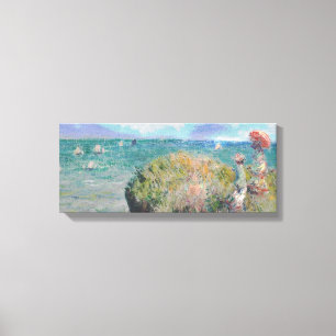 Toile Claude Monet : Promenade de falaise chez Pourville