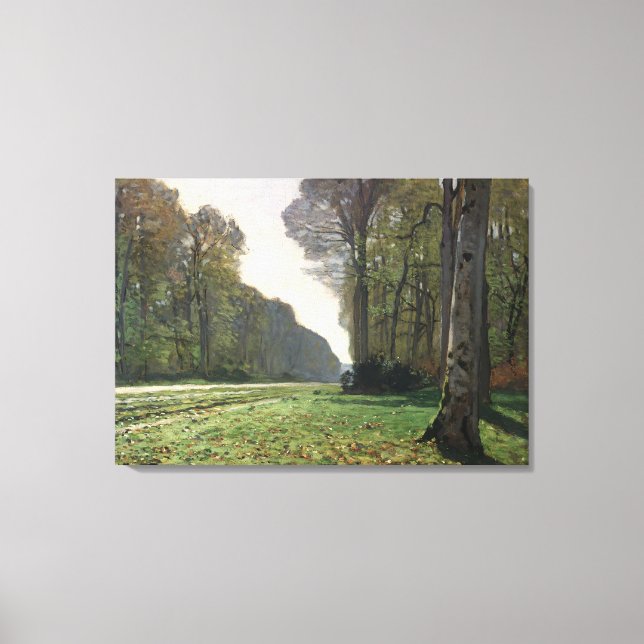 Toile Claude Monet | Route vers Bas-Breau, Fontainebleau (Recto)