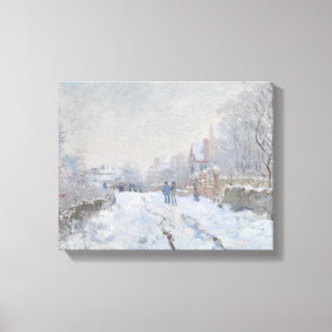 Toile Claude Monet - Scène de neige à Argenteuil