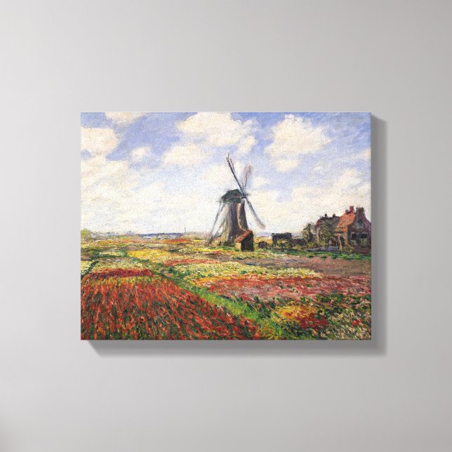 Toile Claude Monet | Tulip Fields Rijnsburg Windmill (Recto)