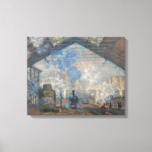 Toile Claude Monet - Vue extérieure de la gare Saint-Laz