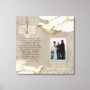 Toile Clé de mon coeur Dove 25e anniversaire Photo Impri