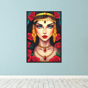 Toile Cleopatra Reine d'Égypte en somptueux somptueux