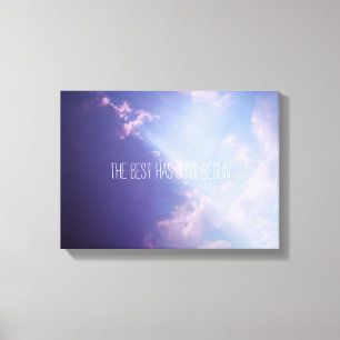 Toile Clouds Sky Photo Guillemet inspirant Texte personn