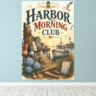 Toile Club du matin du port Phare côtier