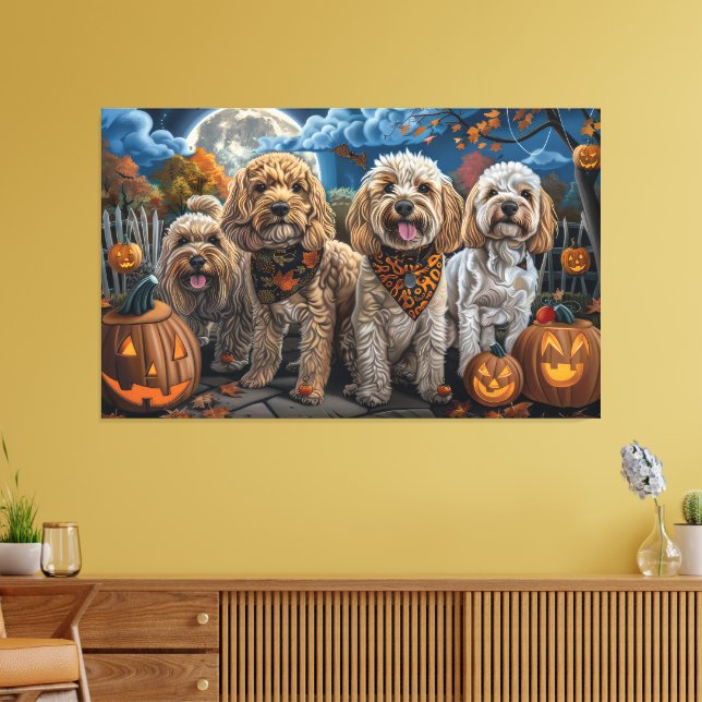 Toile Cockapoo Halloween Éffrayant (Insitu(Salon))