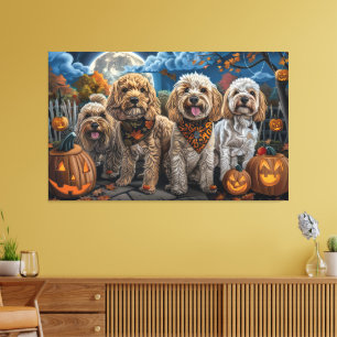 Toile Cockapoo Halloween Épouvantable