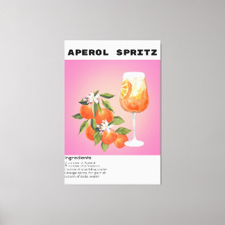 Toile Cocktail Aperol Spritz Recette Orange Flower Marke