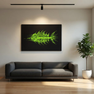 Toile Code de pixel de bogue Poisson décoration murale