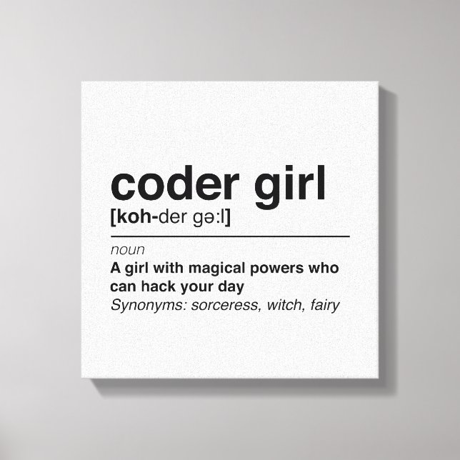 Toile Coder girl (Recto)