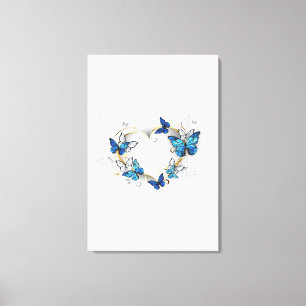 Toile Coeur bijoux avec papillons Morpho