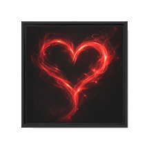 Cœur d'art rouge ardent – Amour romantique de la S