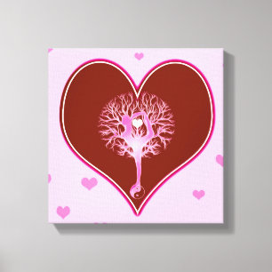Toile Coeur de yoga