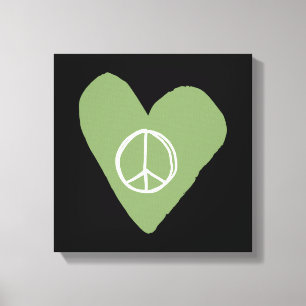 Toile Coeur des signes de paix