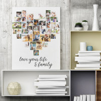 Coeur en forme 36 Photo Collage Love Life Family