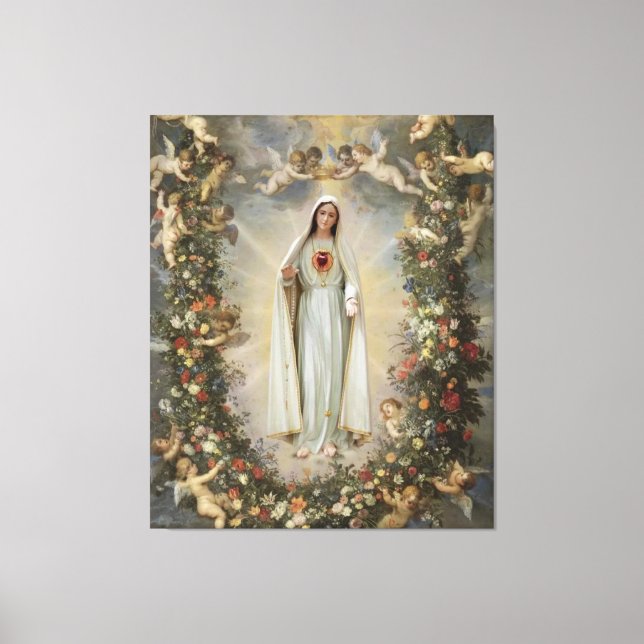 Toile Coeur immaculé de Marie, Vierge Marie (Recto)
