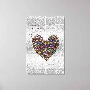 Toile Coeur papillon