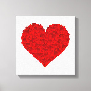 Toile Cœur Rouge Amour Saint-Valentin pour Petite Amie F
