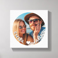 Coeurs d'amour mignons Photo de couples avec préno