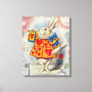 Toile Coeurs de lapin blanc Alice Classic
