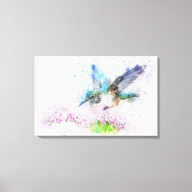 Toile Colibri aquarelle (Recto)