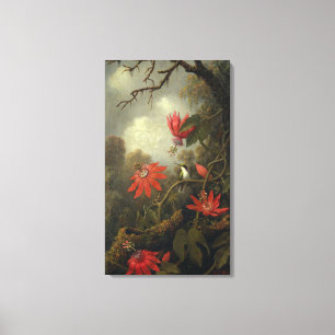 Toile Colibri avec des fleurs de passion