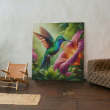 Colibri et hibiscus