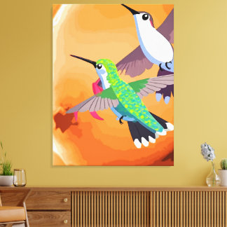 Toile Colibris mignons