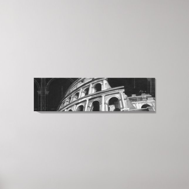 Toile Colisée romaine avec dessins architecturaux (Recto)