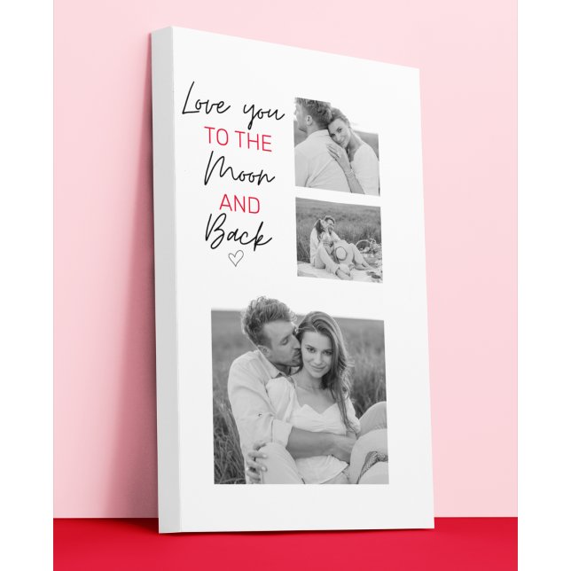 Toile Collage Couple Photo & Citation Romantique À La Lu (Créateur téléchargé)