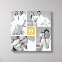 Collage de 4 photos de monogramme de grille modern