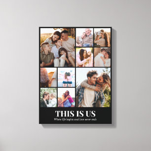 Toile Collage de photos 10 images 12x16 18x24 24x32 30x4