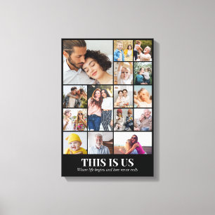 Toile Collage de photos 15 images 12x18 16x24 20x30 24x3