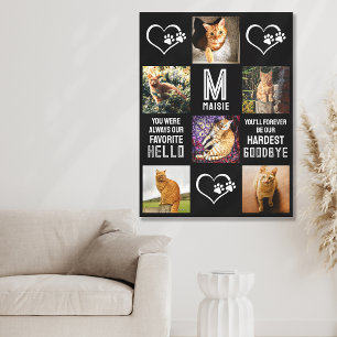 Toile Collage de photos commémoratives pour animaux de c