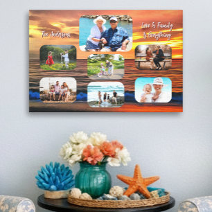 Toile Collage de photos de famille Vallarta Sunset 1577 