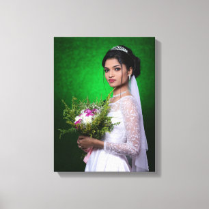 Toile Collage de photos de mariage personnalisé élégamme